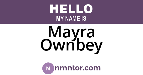 Mayra Ownbey