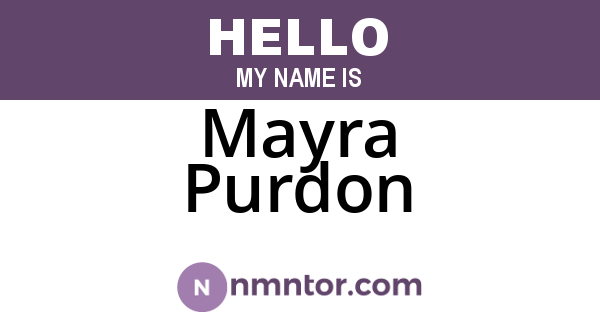 Mayra Purdon