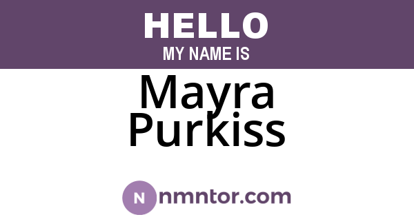 Mayra Purkiss