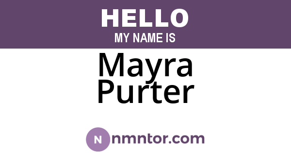 Mayra Purter