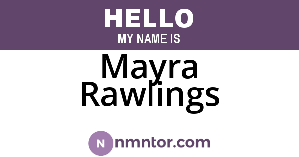 Mayra Rawlings