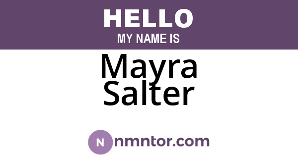 Mayra Salter