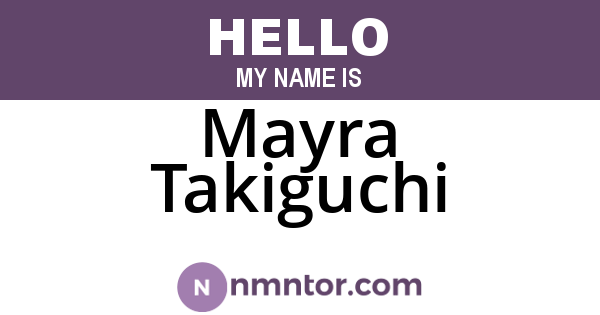 Mayra Takiguchi