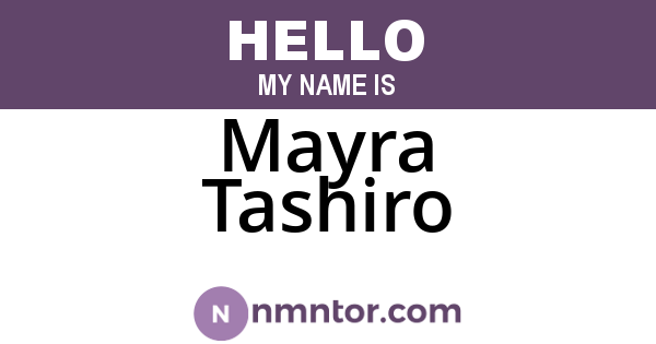 Mayra Tashiro