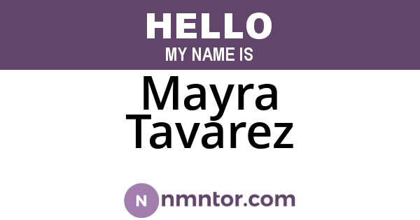 Mayra Tavarez