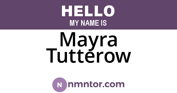 Mayra Tutterow
