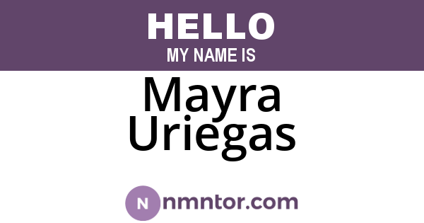 Mayra Uriegas