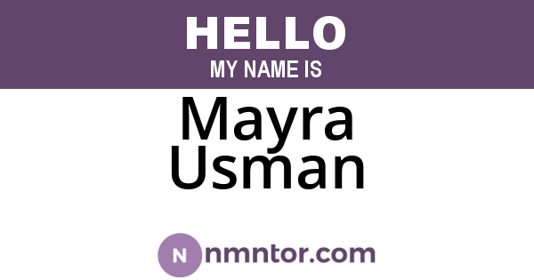 Mayra Usman