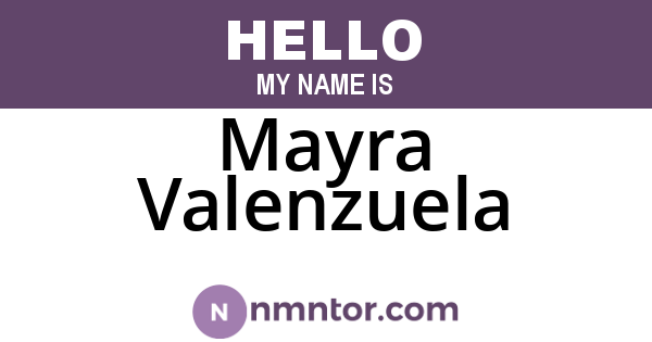 Mayra Valenzuela