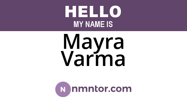 Mayra Varma