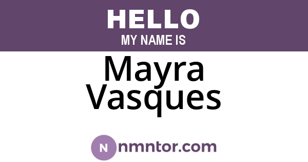 Mayra Vasques