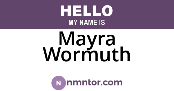Mayra Wormuth