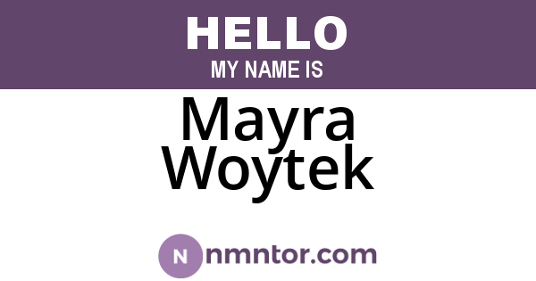 Mayra Woytek