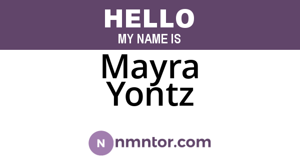 Mayra Yontz