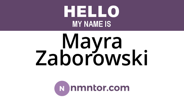 Mayra Zaborowski