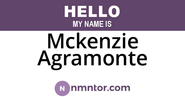 Mckenzie Agramonte