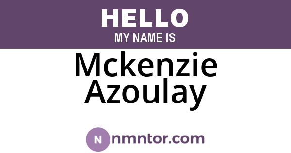 Mckenzie Azoulay