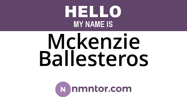 Mckenzie Ballesteros