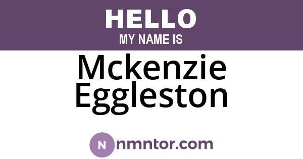 Mckenzie Eggleston