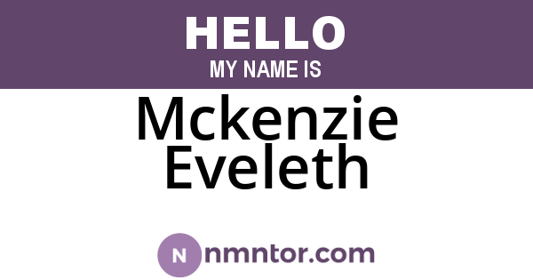 Mckenzie Eveleth