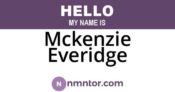 Mckenzie Everidge