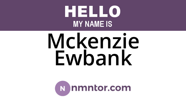 Mckenzie Ewbank