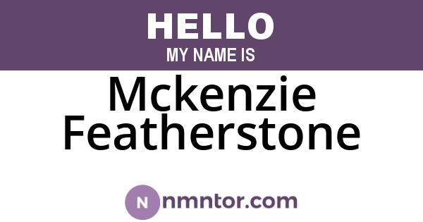 Mckenzie Featherstone
