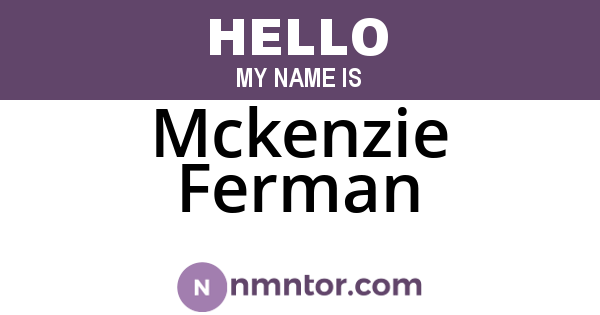Mckenzie Ferman