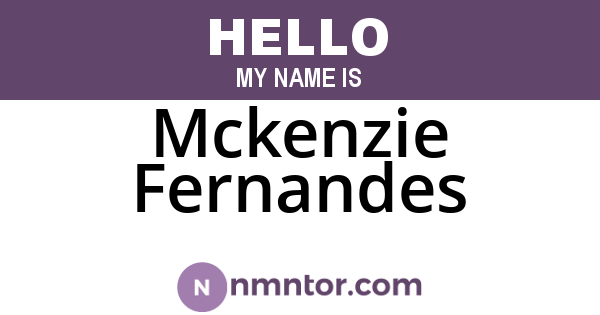 Mckenzie Fernandes