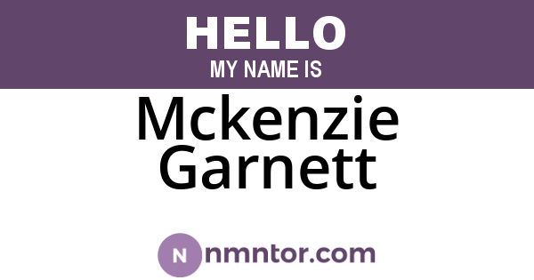 Mckenzie Garnett