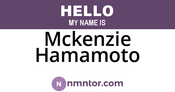 Mckenzie Hamamoto