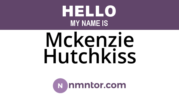 Mckenzie Hutchkiss
