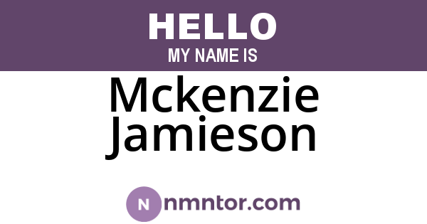 Mckenzie Jamieson