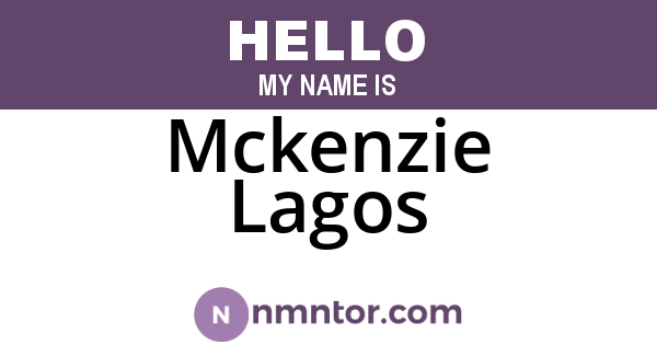 Mckenzie Lagos