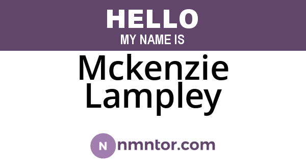 Mckenzie Lampley