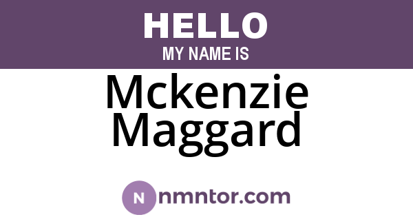 Mckenzie Maggard