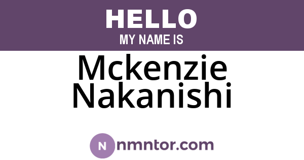 Mckenzie Nakanishi