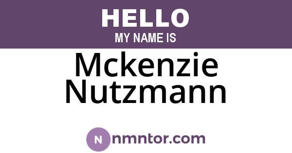 Mckenzie Nutzmann