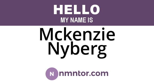 Mckenzie Nyberg