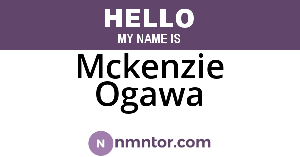 Mckenzie Ogawa
