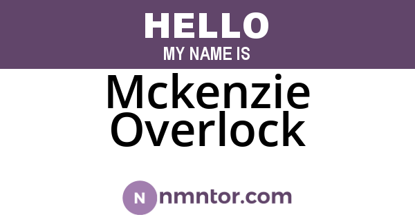 Mckenzie Overlock