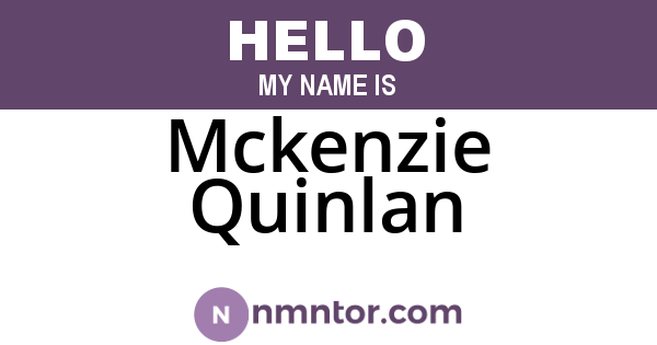 Mckenzie Quinlan