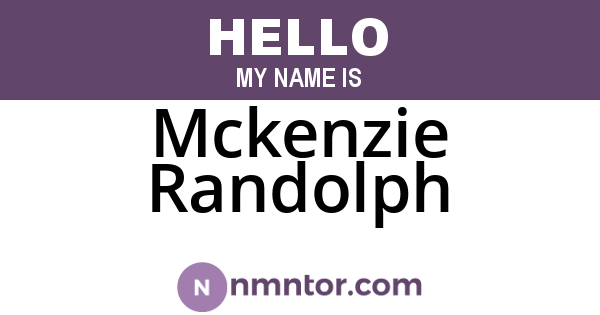 Mckenzie Randolph