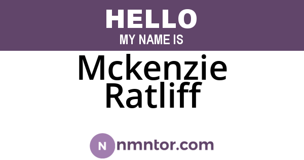 Mckenzie Ratliff