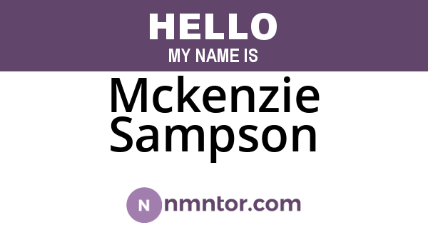 Mckenzie Sampson