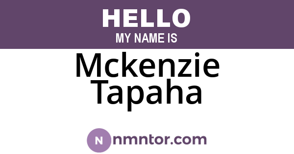 Mckenzie Tapaha
