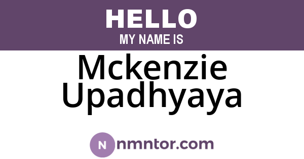 Mckenzie Upadhyaya