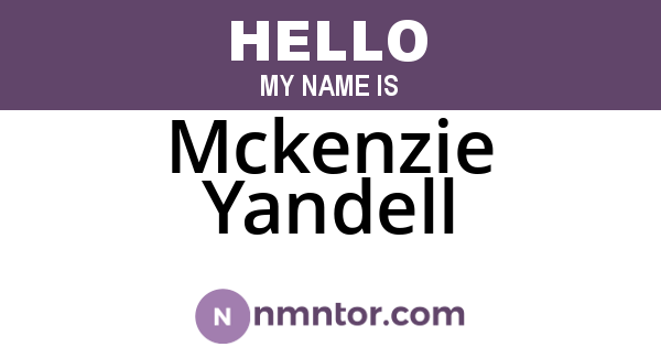Mckenzie Yandell