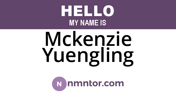 Mckenzie Yuengling