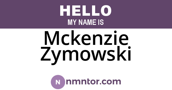 Mckenzie Zymowski